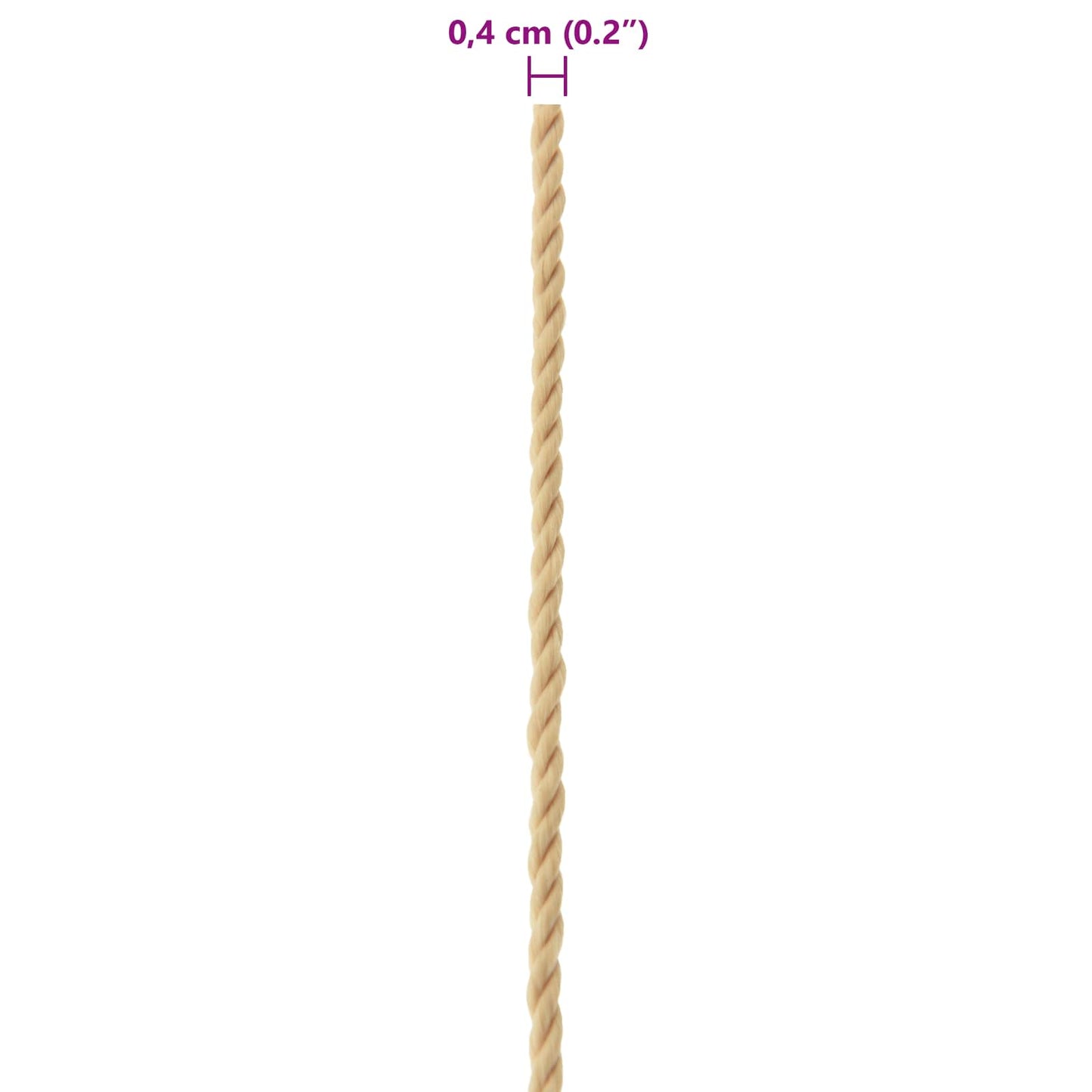 Boottouw 50 m 0.4 Naturel PP