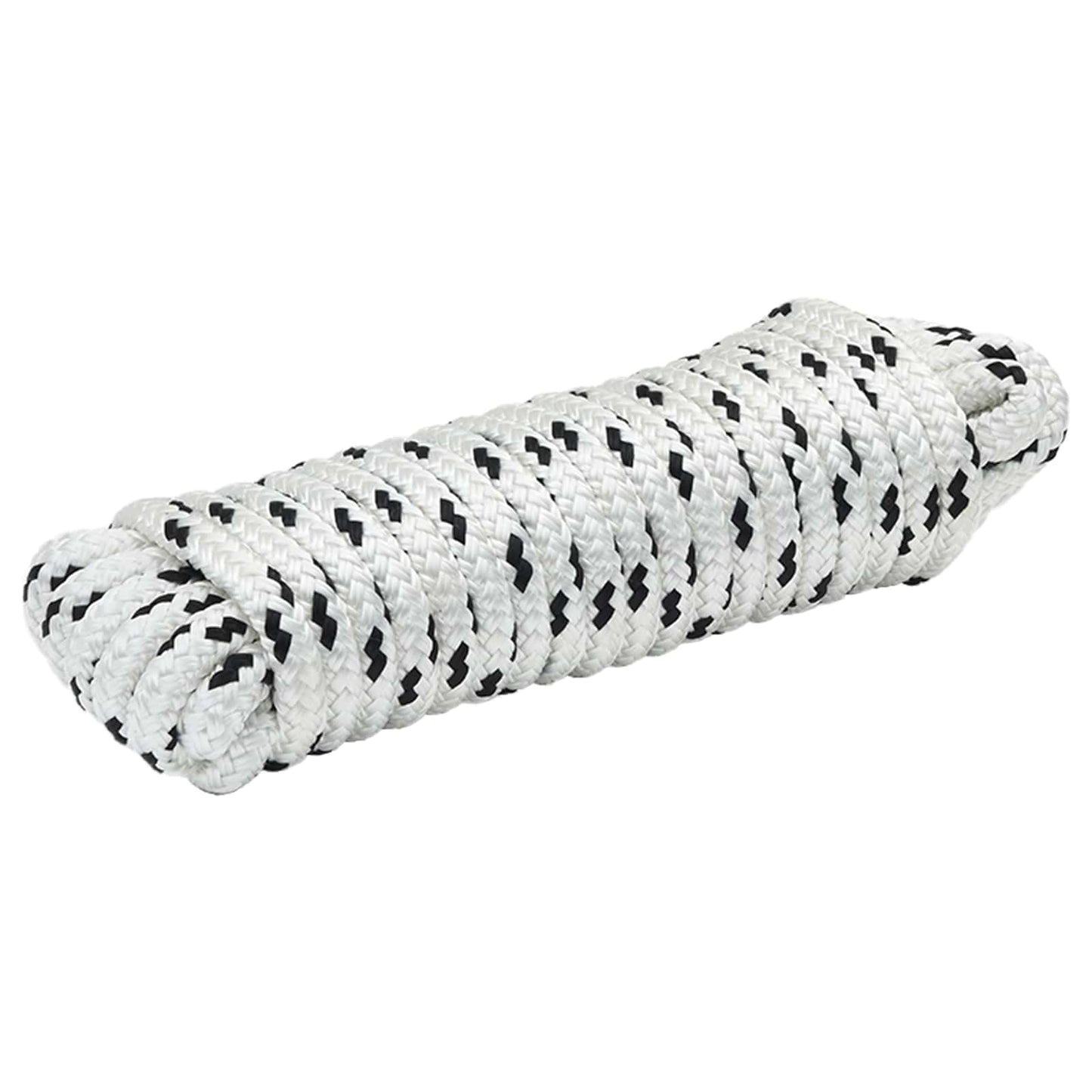 Boottouw 9 m 1.4 Wit en zwart Polyester