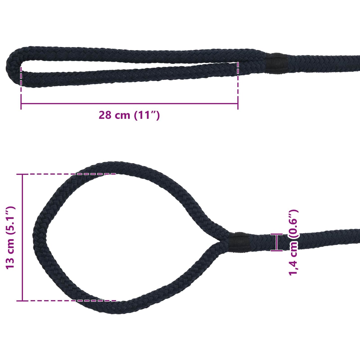 Boottouw 12 m 1.4 Koninklijk Blauw Polyester