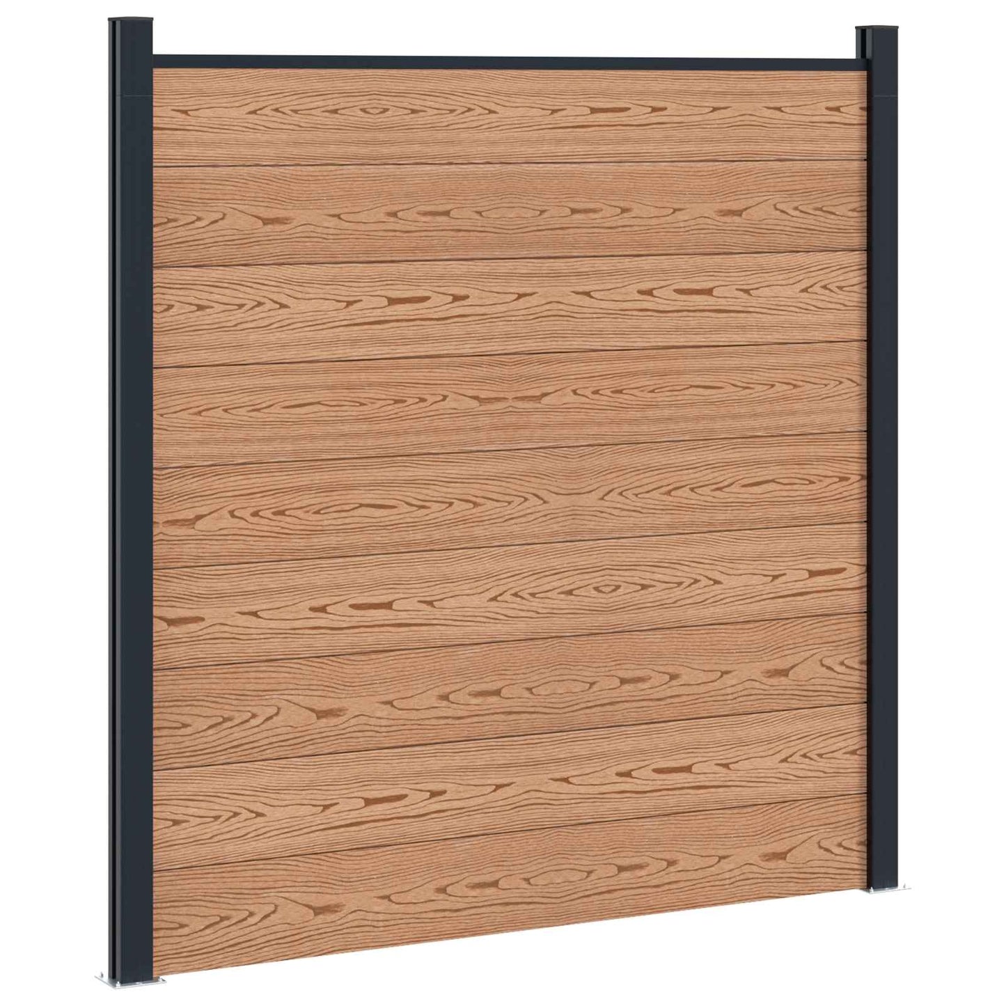 Hekpaneel 4 pcs WPC en Aluminium Bruin is nu te koop bij PeponiXL, paradijselijk wonen!