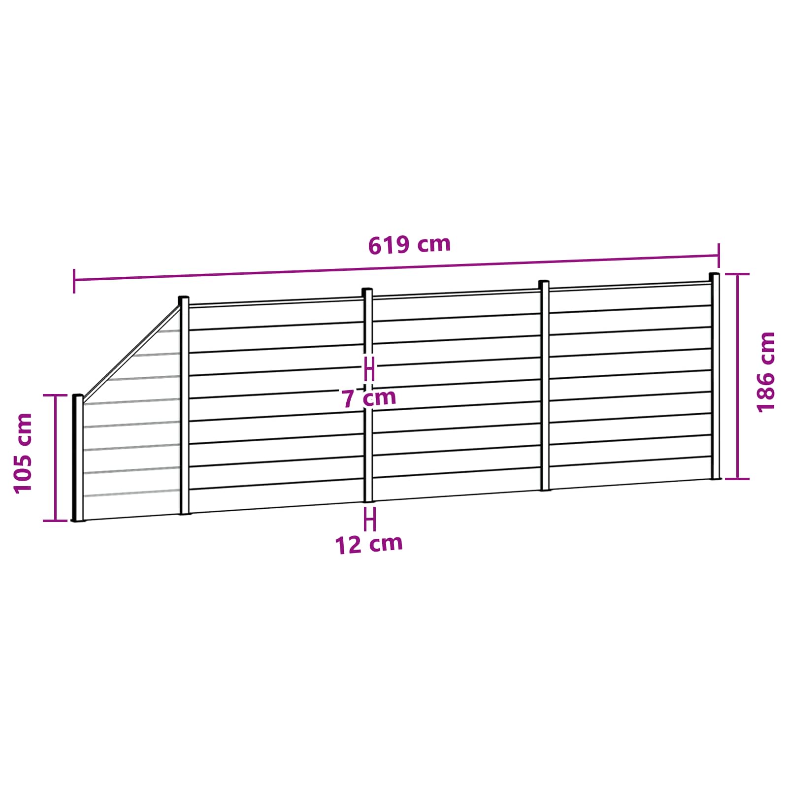 Hekpaneel 4 pcs WPC en Aluminium Bruin is nu te koop bij PeponiXL, paradijselijk wonen!