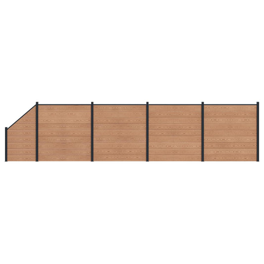 Hekpaneel 5 pcs WPC en Aluminium Bruin is nu te koop bij PeponiXL, paradijselijk wonen!