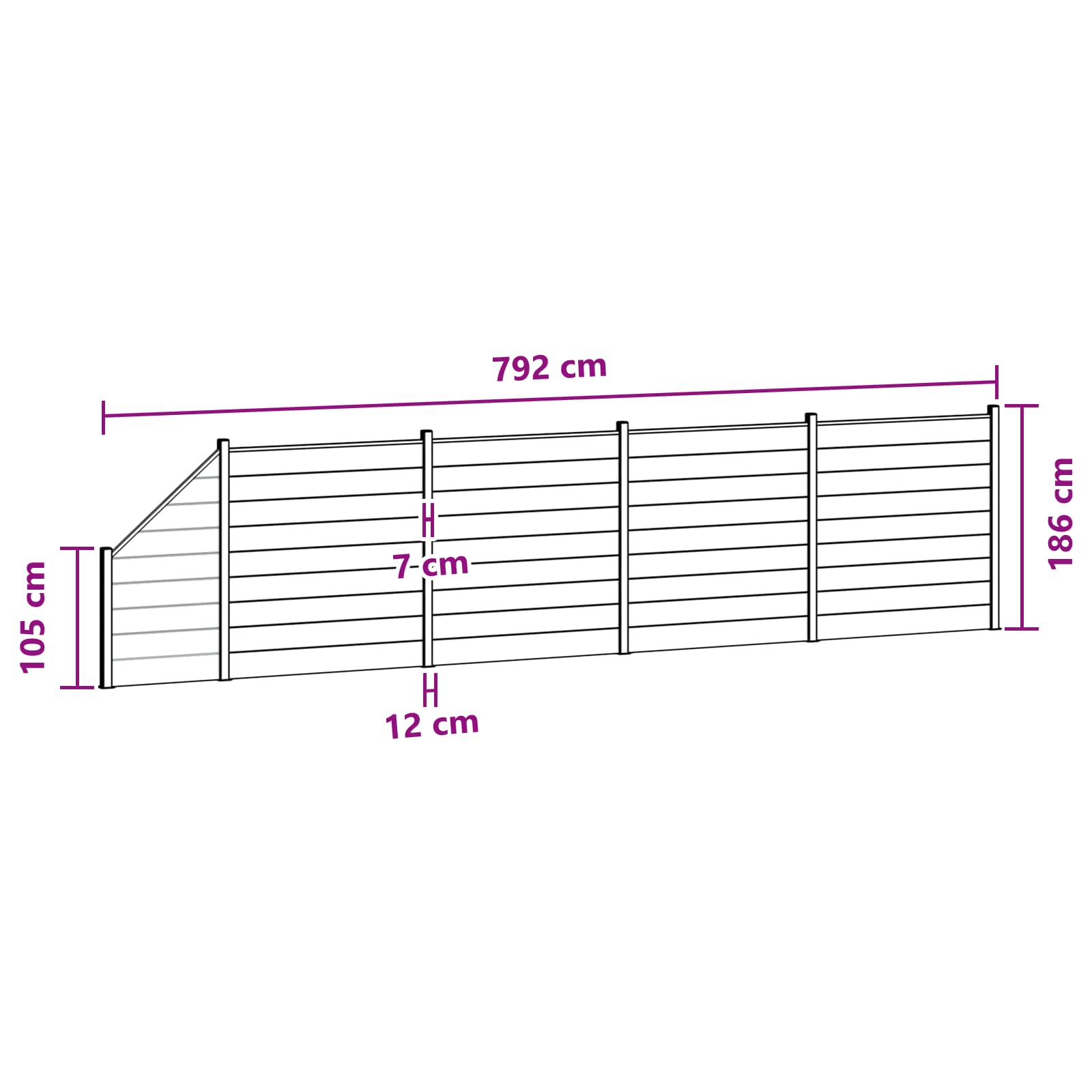 Hekpaneel 5 pcs WPC en Aluminium Bruin is nu te koop bij PeponiXL, paradijselijk wonen!