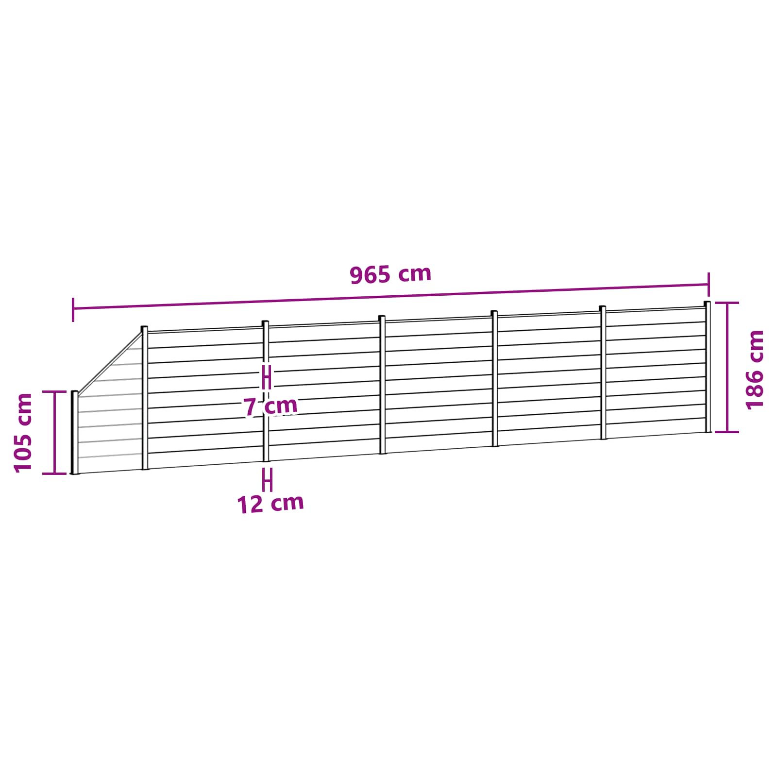 Hekpaneel 6 pcs WPC en Aluminium Bruin is nu te koop bij PeponiXL, paradijselijk wonen!