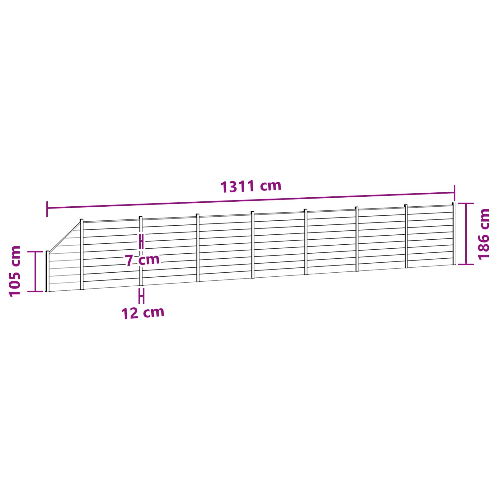 Hekpaneel 8 pcs WPC en Aluminium Bruin is nu te koop bij PeponiXL, paradijselijk wonen!