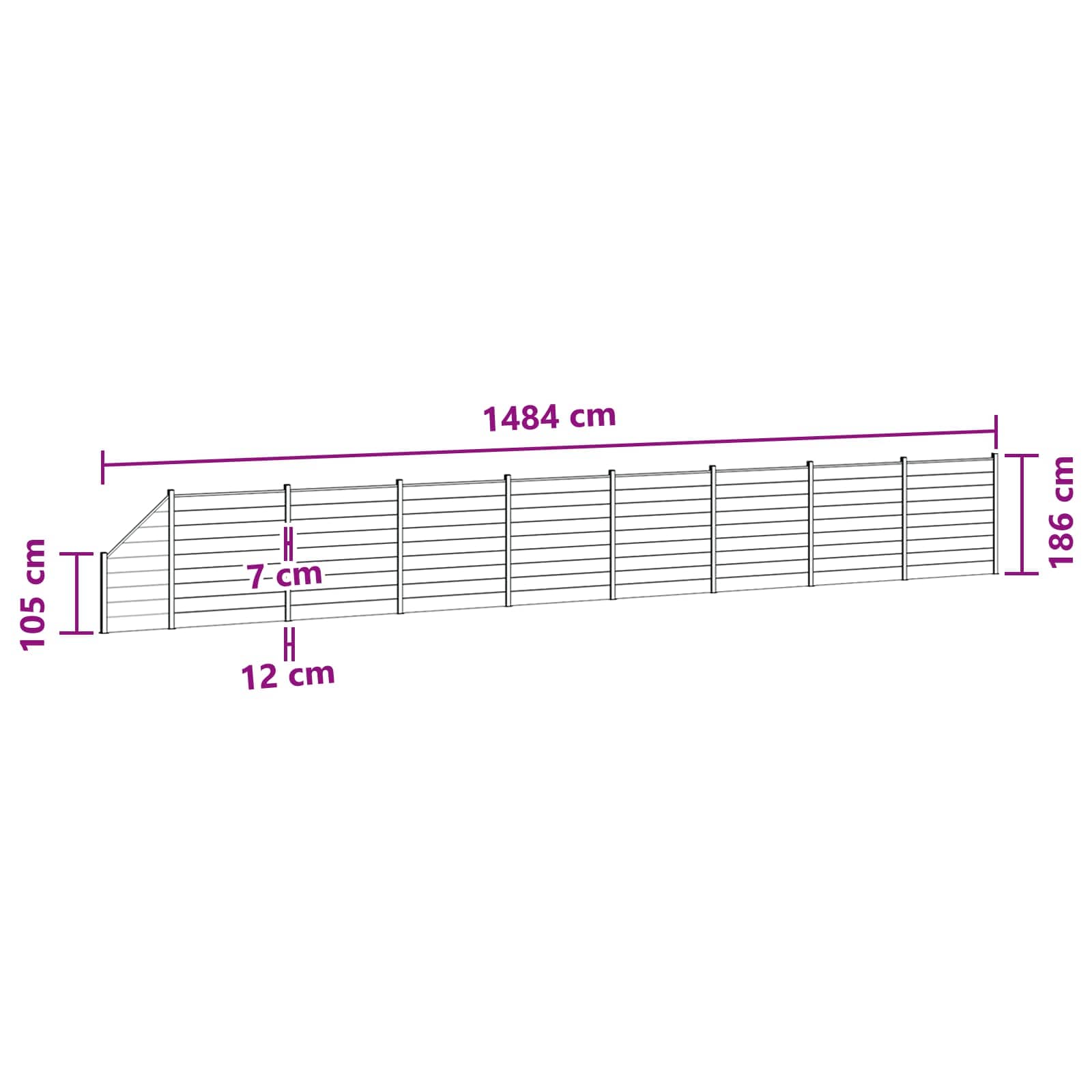 Hekpaneel 9 pcs WPC en Aluminium Bruin is nu te koop bij PeponiXL, paradijselijk wonen!