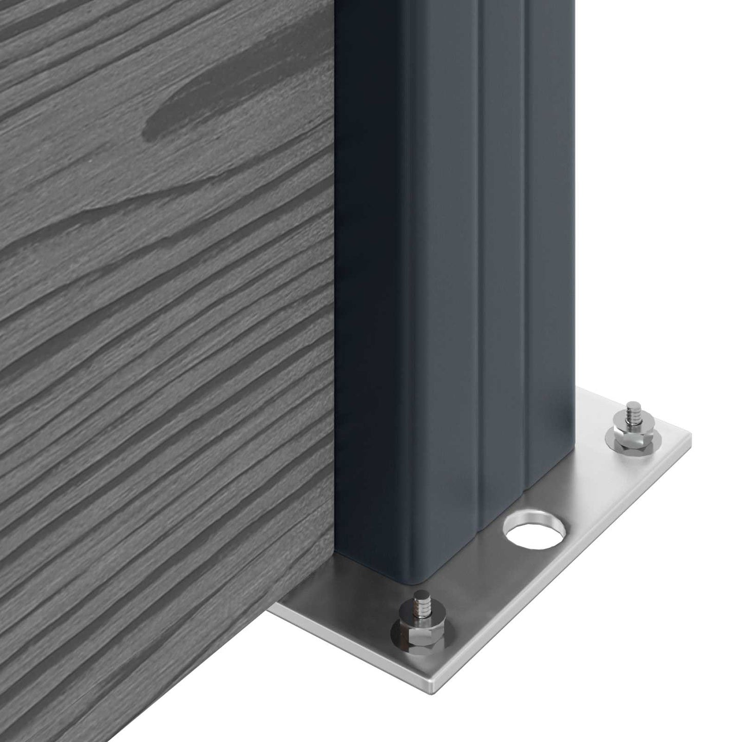 Hekpaneel 7 pcs WPC en Aluminium Grijs is nu te koop bij PeponiXL, paradijselijk wonen!