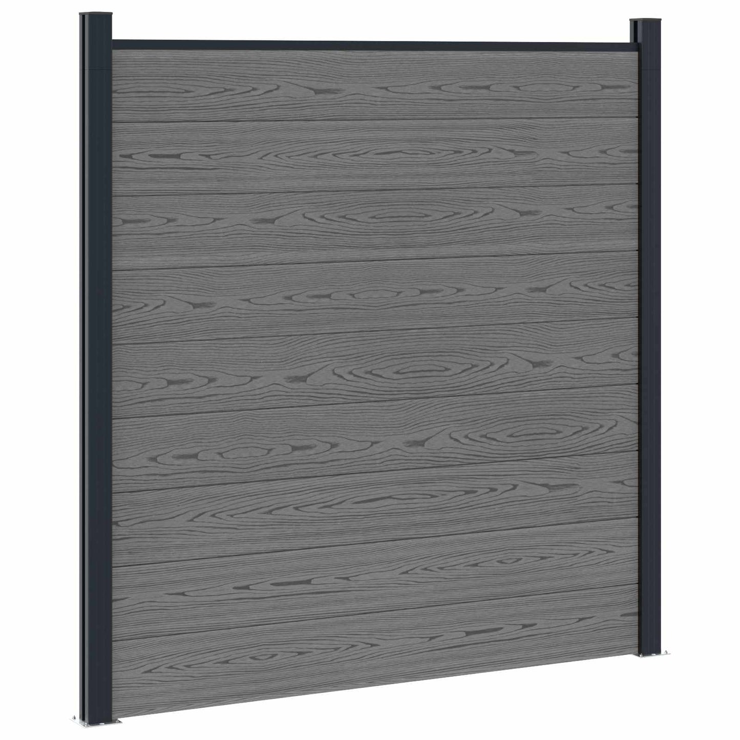 Hekpaneel 7 pcs WPC en Aluminium Grijs is nu te koop bij PeponiXL, paradijselijk wonen!