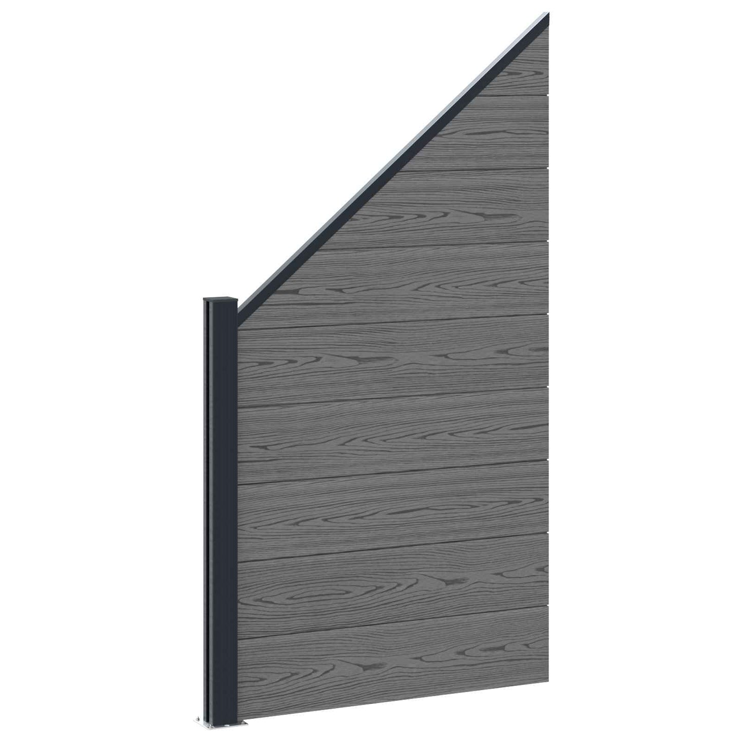 Hekpaneel 9 pcs WPC en Aluminium Grijs is nu te koop bij PeponiXL, paradijselijk wonen!