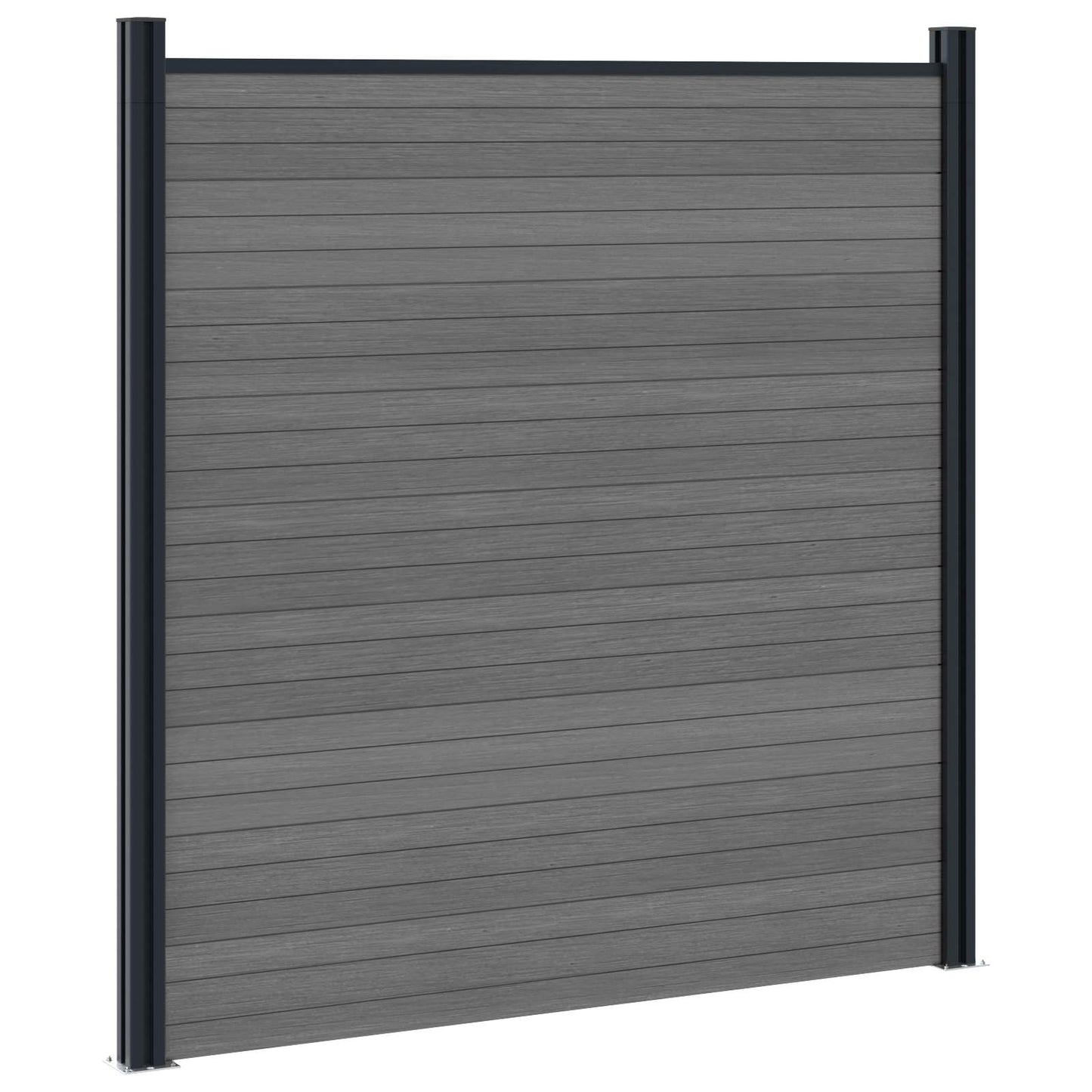 Hekpaneel 10 pcs WPC en Aluminium Grijs is nu te koop bij PeponiXL, paradijselijk wonen!