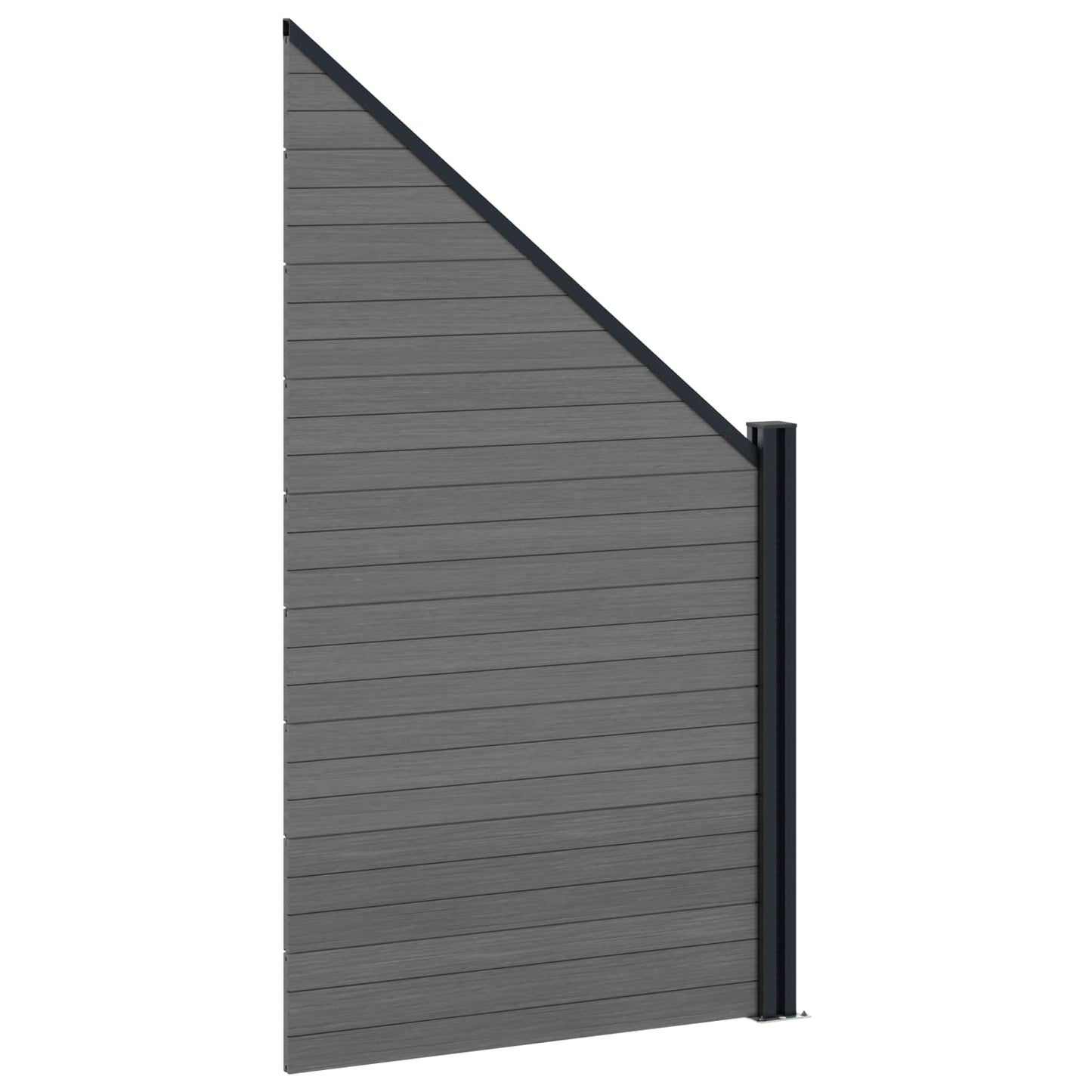 Hekpaneel 10 pcs WPC en Aluminium Grijs is nu te koop bij PeponiXL, paradijselijk wonen!