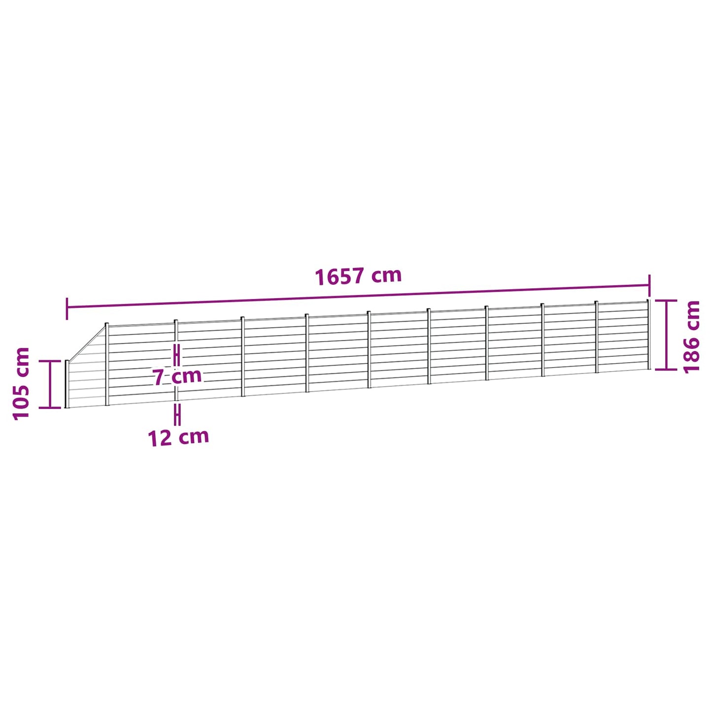 Hekpaneel 10 pcs WPC en Aluminium Grijs is nu te koop bij PeponiXL, paradijselijk wonen!