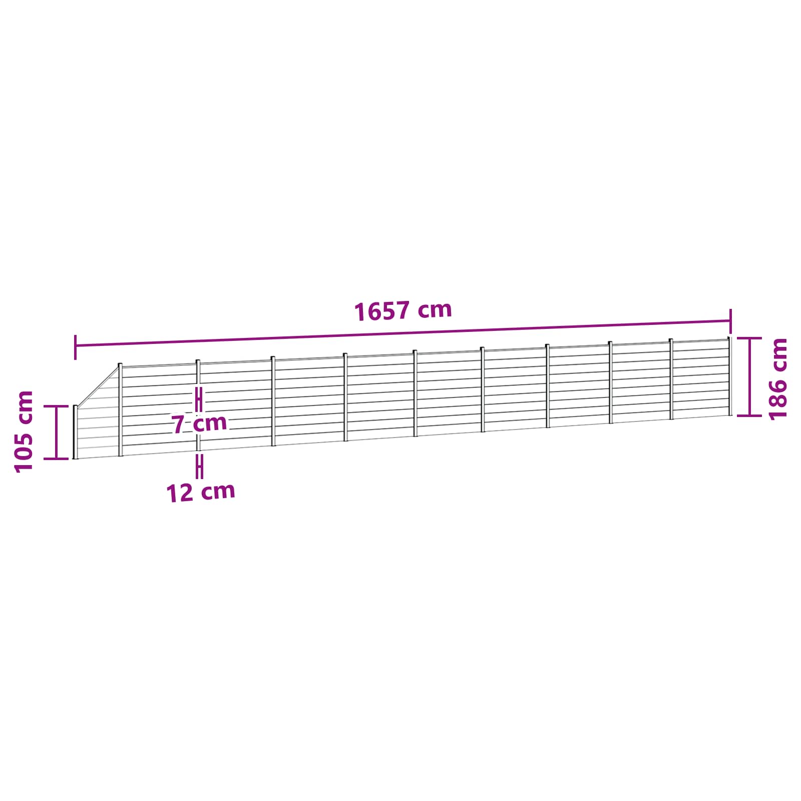 Hekpaneel 10 pcs WPC en Aluminium Grijs is nu te koop bij PeponiXL, paradijselijk wonen!