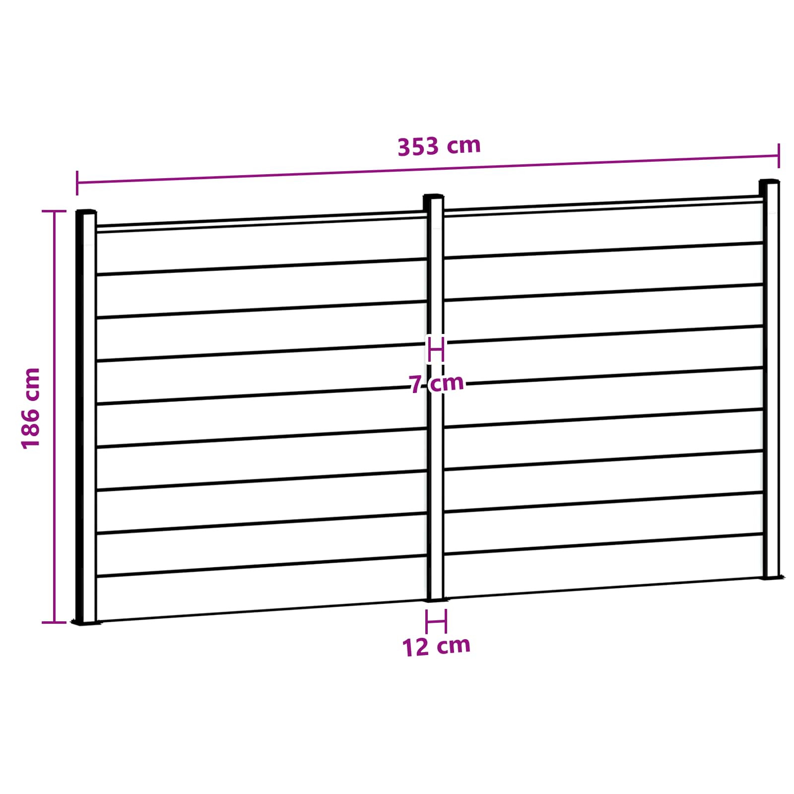 Hekpaneel 2 pcs WPC en Aluminium Zwart is nu te koop bij PeponiXL, paradijselijk wonen!