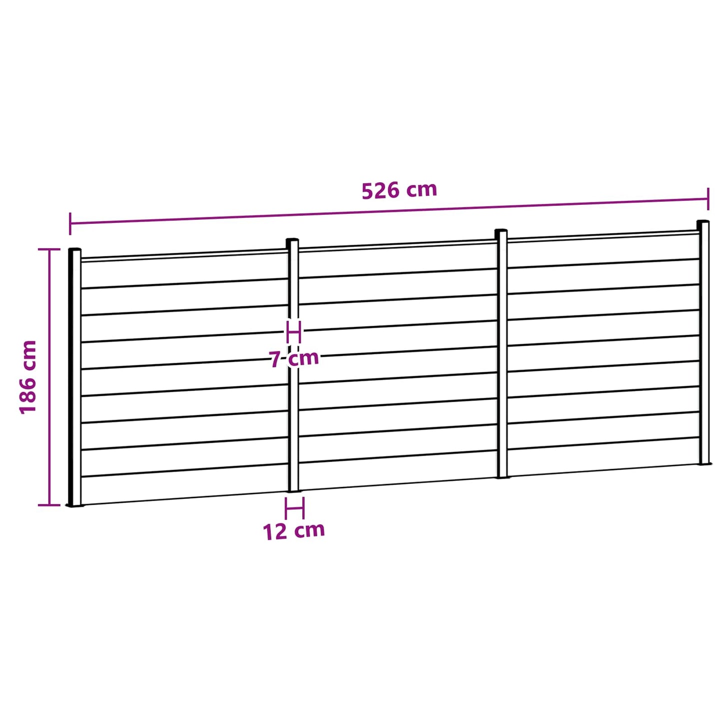 Hekpaneel 3 pcs WPC en Aluminium Zwart is nu te koop bij PeponiXL, paradijselijk wonen!