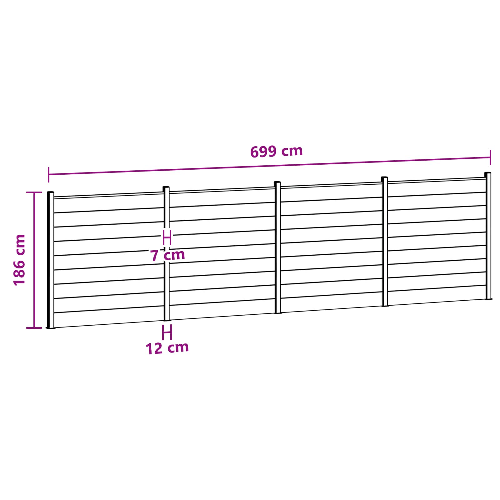 Hekpaneel 4 pcs WPC en Aluminium Zwart is nu te koop bij PeponiXL, paradijselijk wonen!