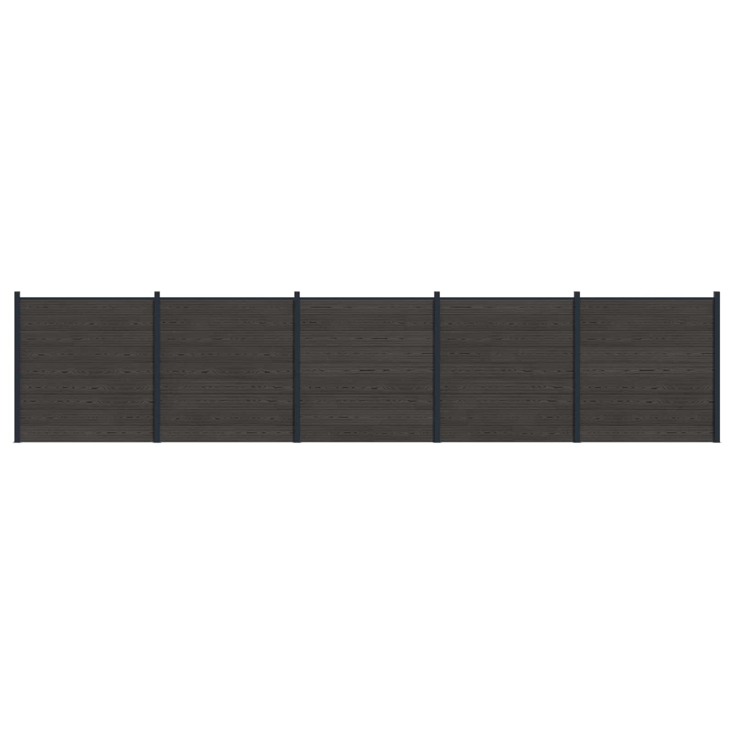 Hekpaneel 5 pcs WPC en Aluminium Zwart is nu te koop bij PeponiXL, paradijselijk wonen!