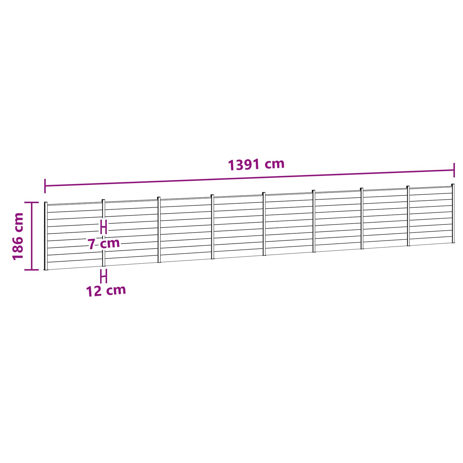 Hekpaneel 8 pcs WPC en Aluminium Zwart is nu te koop bij PeponiXL, paradijselijk wonen!