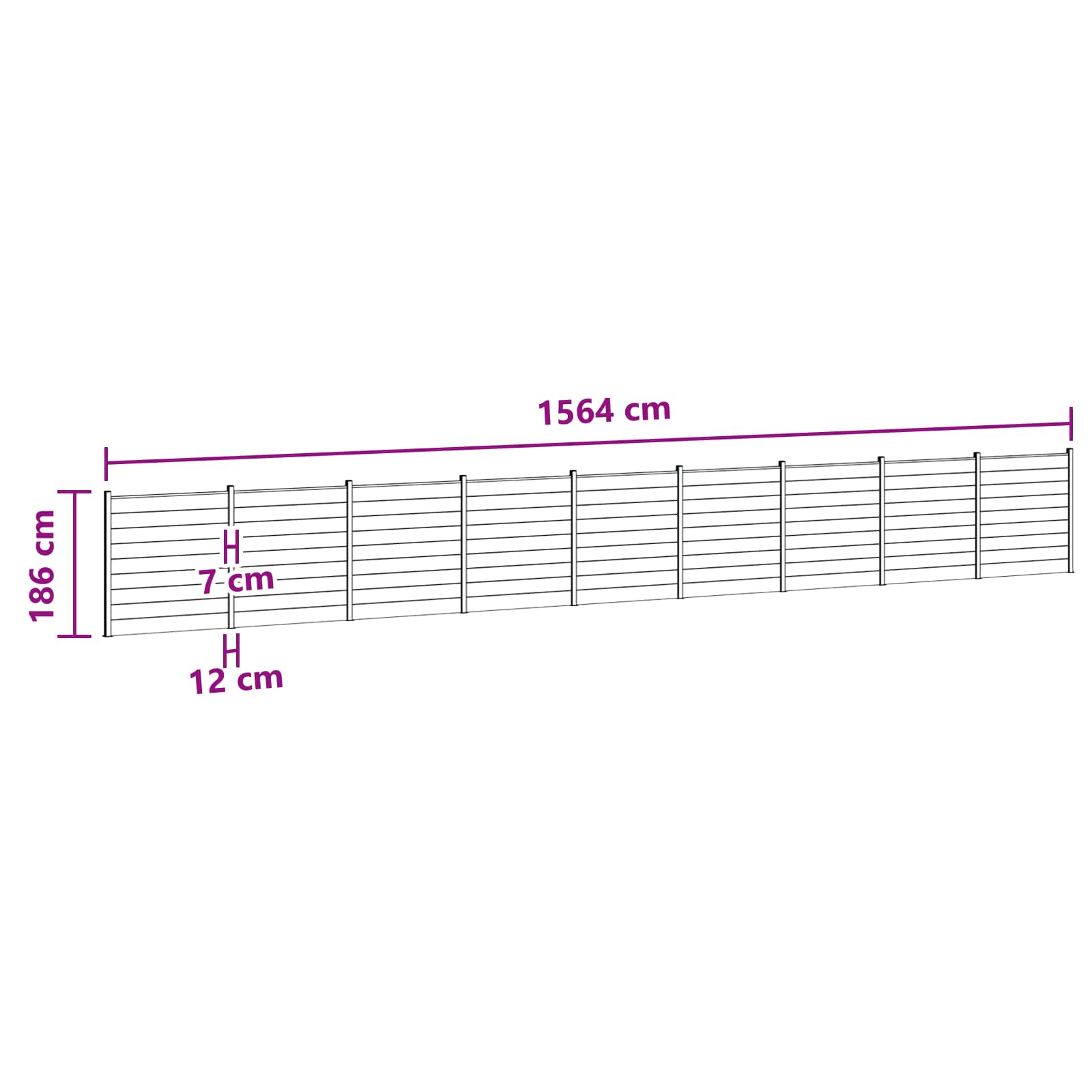 Hekpaneel 9 pcs WPC en Aluminium Zwart is nu te koop bij PeponiXL, paradijselijk wonen!