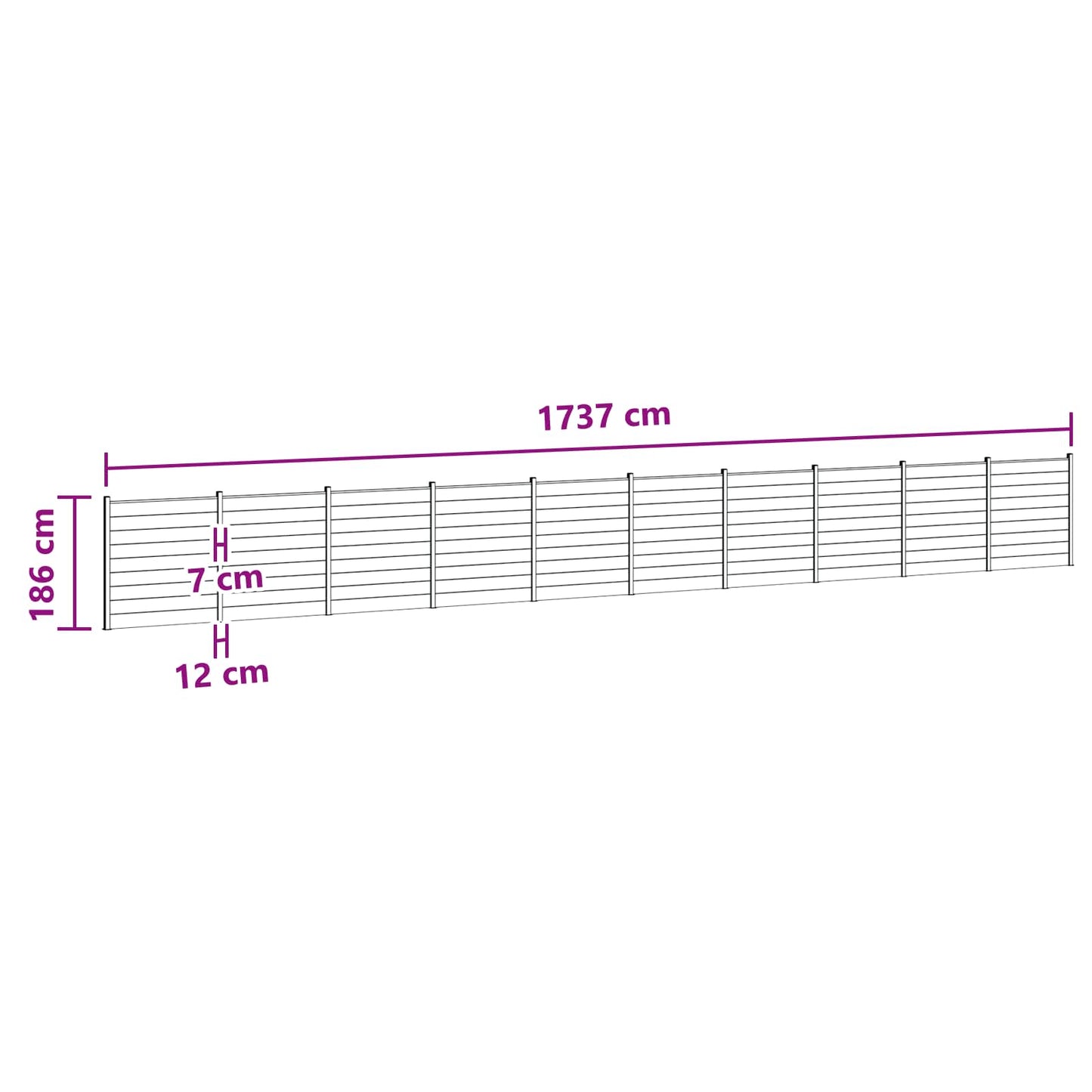 Hekpaneel 10 pcs WPC en Aluminium Zwart is nu te koop bij PeponiXL, paradijselijk wonen!