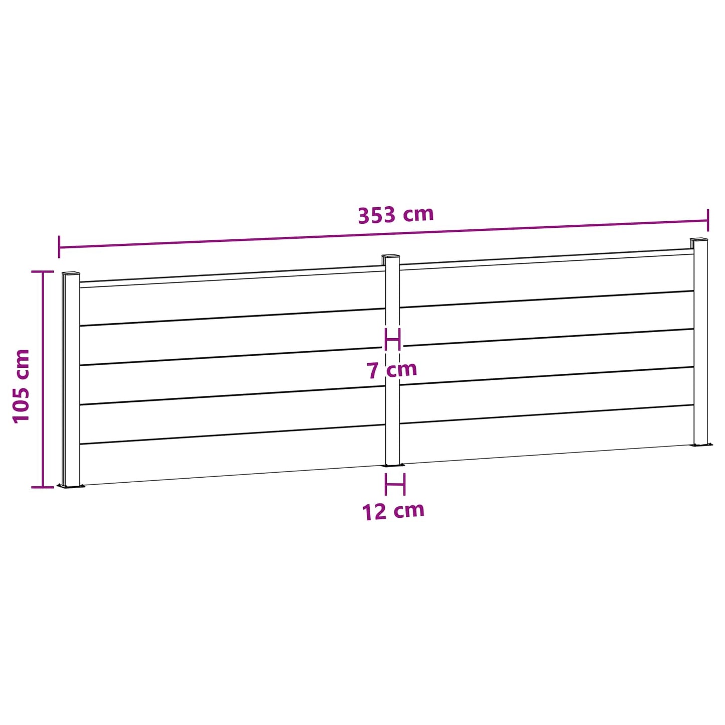 Hekpaneel 2 pcs WPC en Aluminium Bruin is nu te koop bij PeponiXL, paradijselijk wonen!