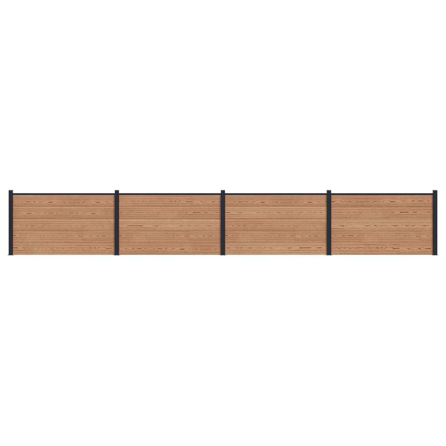 Hekpaneel 4 pcs WPC en Aluminium Bruin is nu te koop bij PeponiXL, paradijselijk wonen!