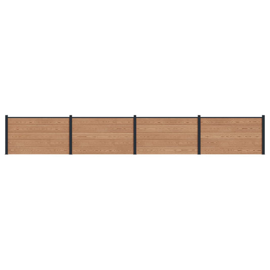 Hekpaneel 4 pcs WPC en Aluminium Bruin is nu te koop bij PeponiXL, paradijselijk wonen!