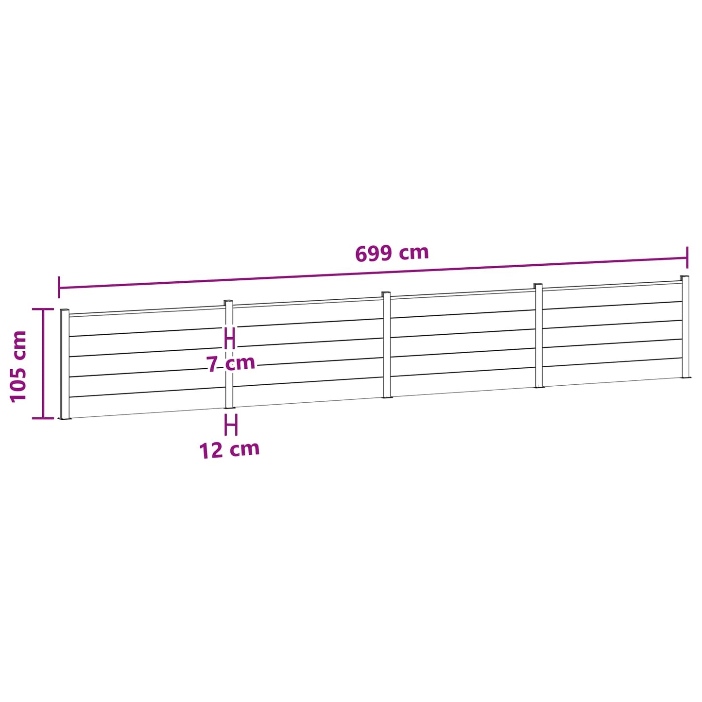 Hekpaneel 4 pcs WPC en Aluminium Bruin is nu te koop bij PeponiXL, paradijselijk wonen!