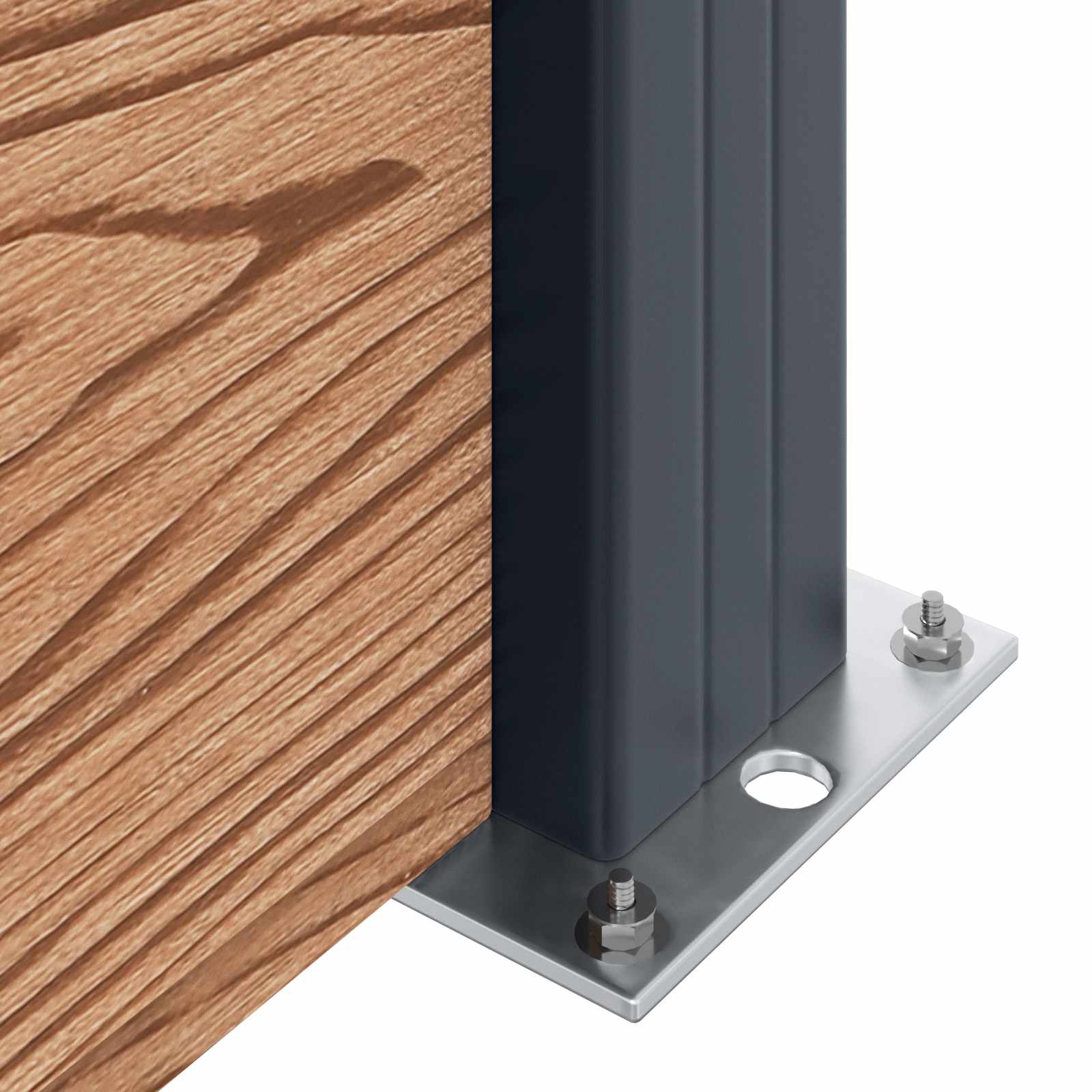 Hekpaneel 5 pcs WPC en Aluminium Bruin is nu te koop bij PeponiXL, paradijselijk wonen!
