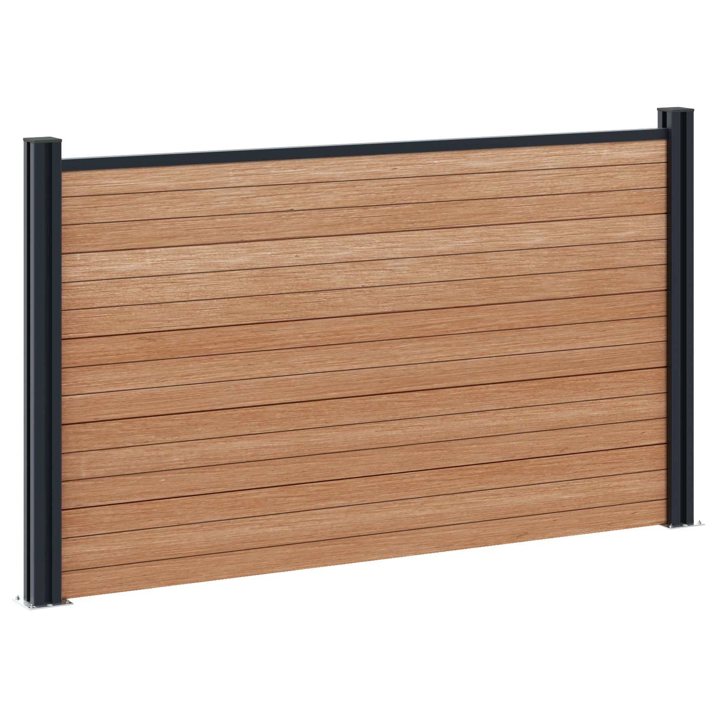 Hekpaneel 5 pcs WPC en Aluminium Bruin is nu te koop bij PeponiXL, paradijselijk wonen!