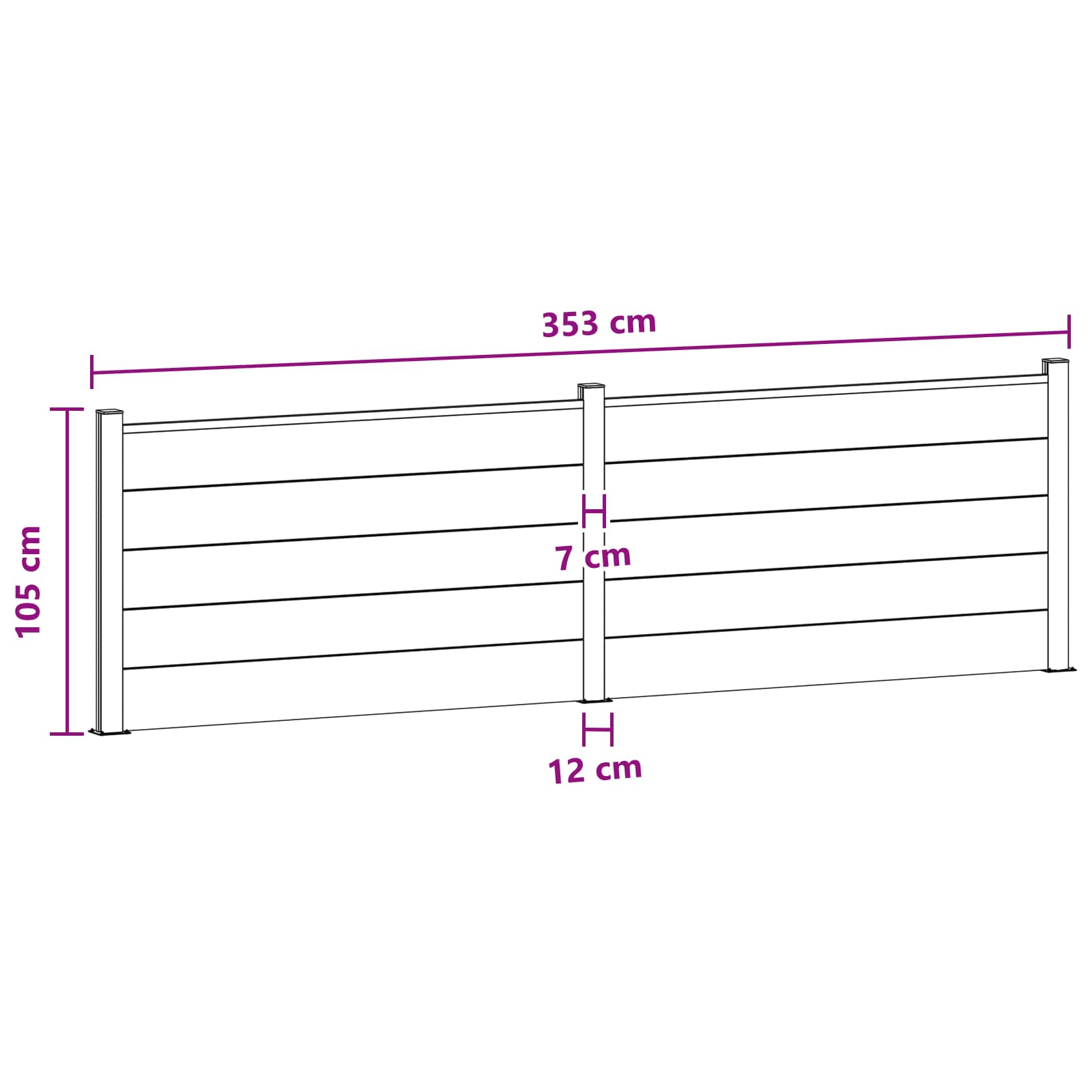 Hekpaneel 2 pcs WPC en Aluminium Grijs is nu te koop bij PeponiXL, paradijselijk wonen!