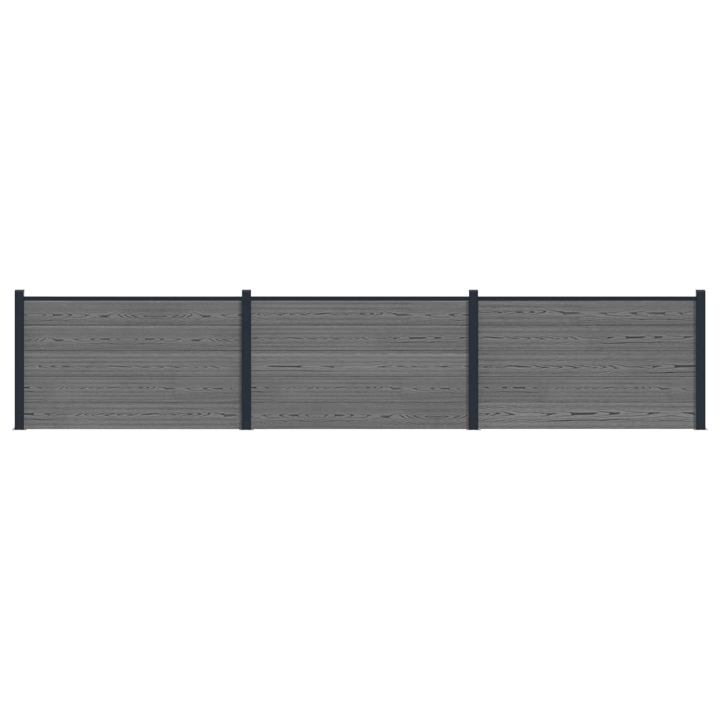 Hekpaneel 3 pcs WPC en Aluminium Grijs is nu te koop bij PeponiXL, paradijselijk wonen!