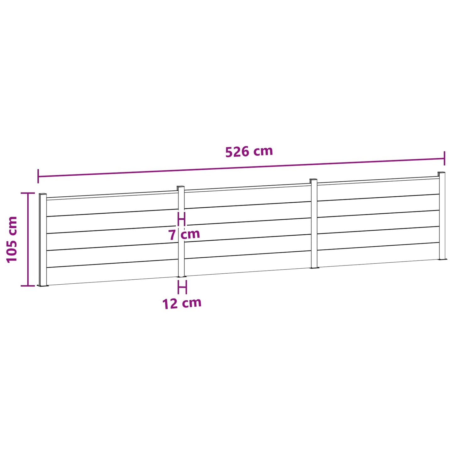 Hekpaneel 3 pcs WPC en Aluminium Grijs is nu te koop bij PeponiXL, paradijselijk wonen!