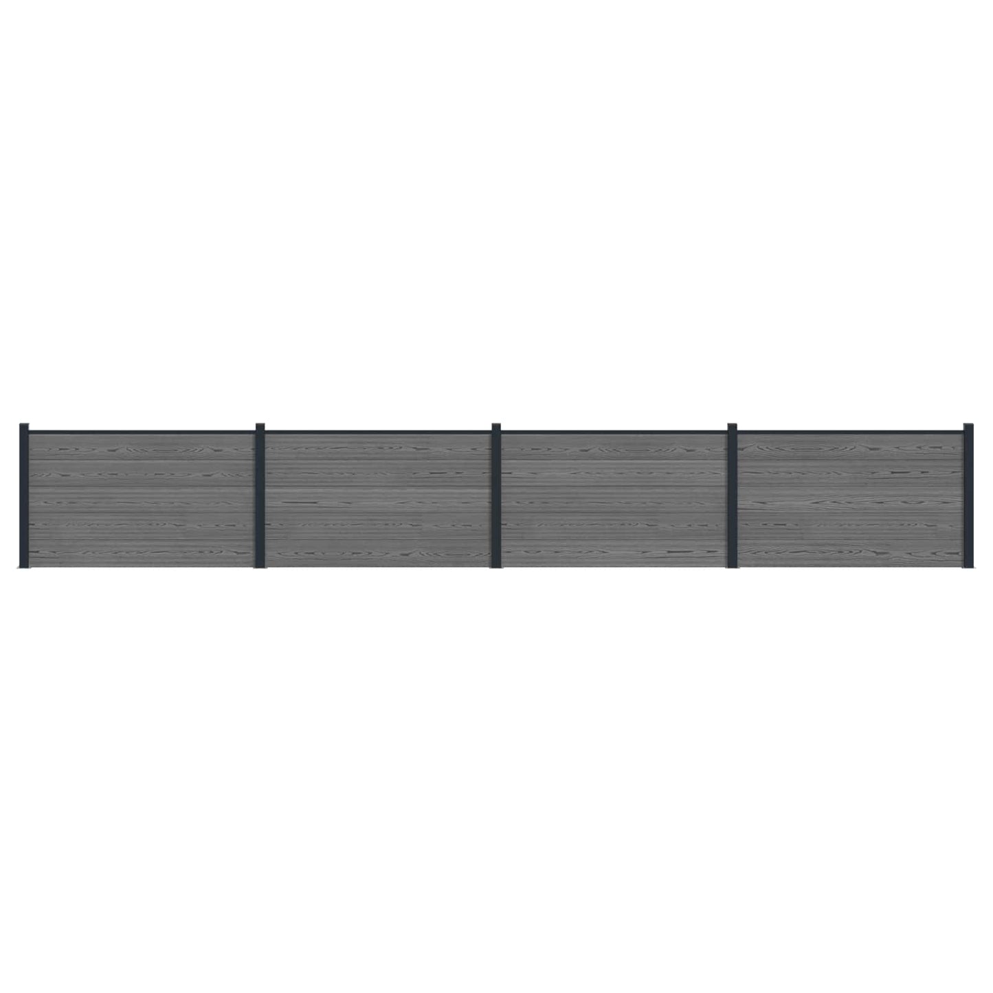 Hekpaneel 4 pcs WPC en Aluminium Grijs is nu te koop bij PeponiXL, paradijselijk wonen!
