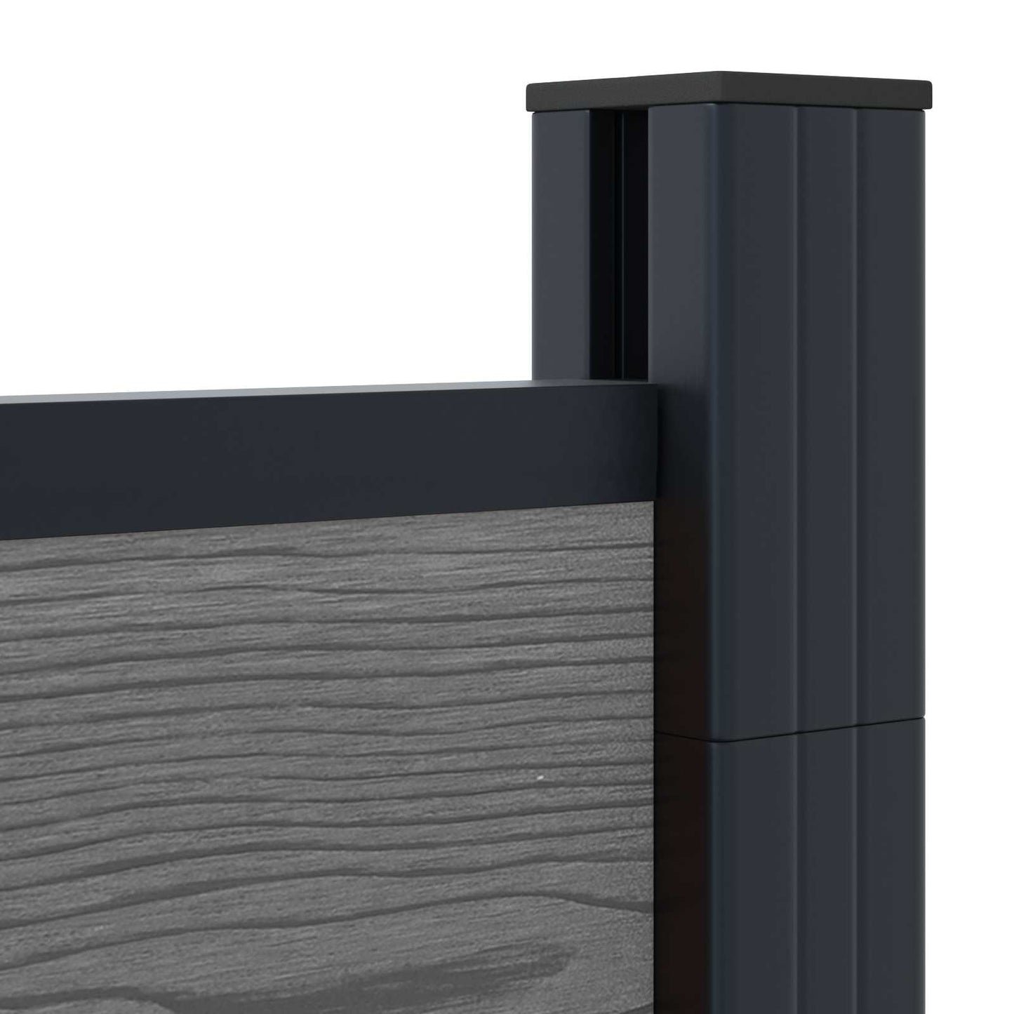 Hekpaneel 5 pcs WPC en Aluminium Grijs is nu te koop bij PeponiXL, paradijselijk wonen!