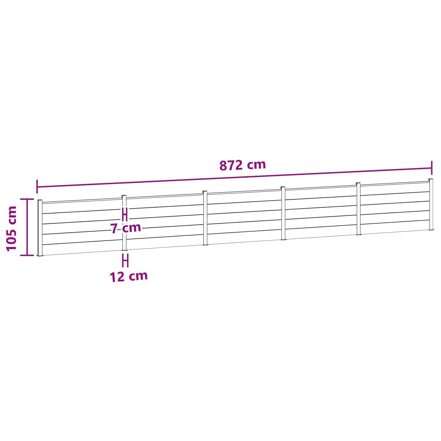 Hekpaneel 5 pcs WPC en Aluminium Grijs is nu te koop bij PeponiXL, paradijselijk wonen!