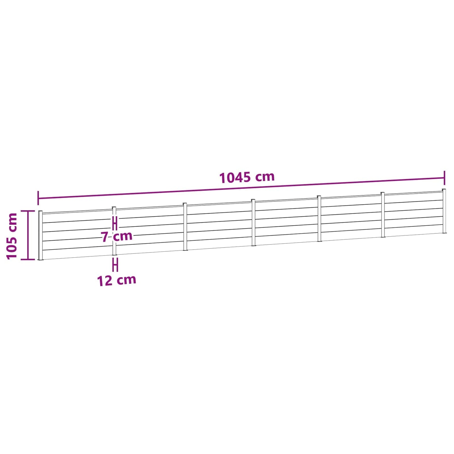 Hekpaneel 6 pcs WPC en Aluminium Grijs is nu te koop bij PeponiXL, paradijselijk wonen!