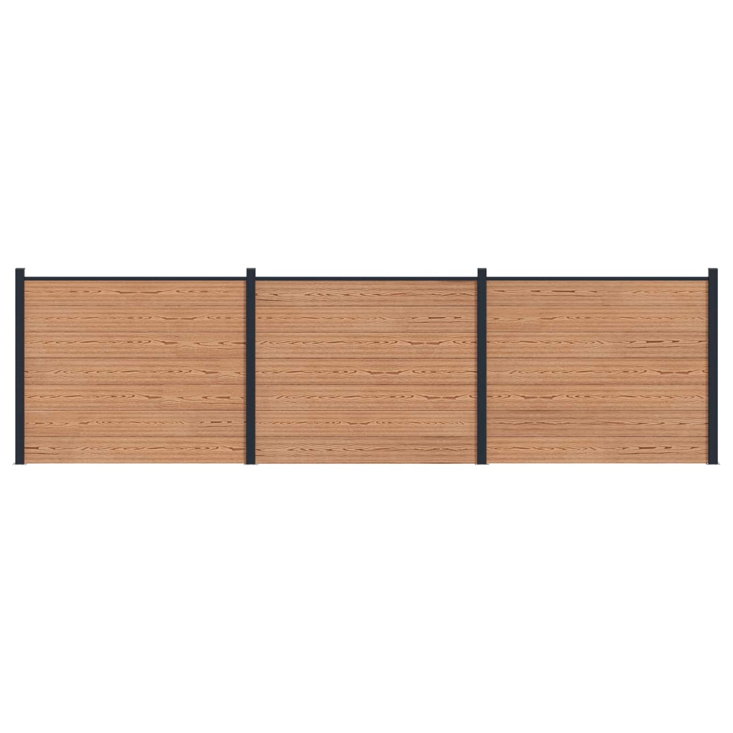 Hekpaneel 3 pcs WPC en Aluminium Bruin is nu te koop bij PeponiXL, paradijselijk wonen!