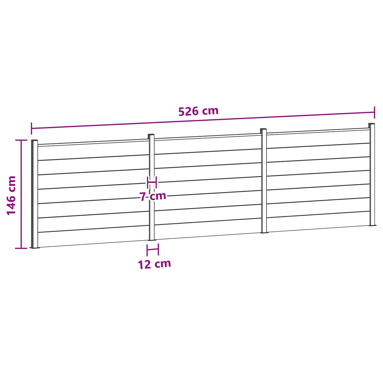 Hekpaneel 3 pcs WPC en Aluminium Bruin is nu te koop bij PeponiXL, paradijselijk wonen!