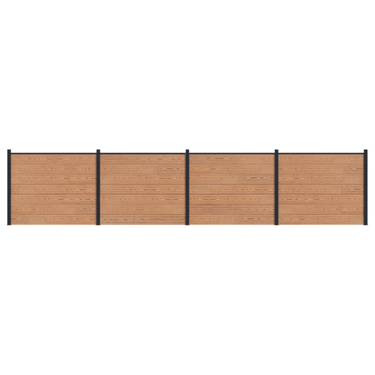 Hekpaneel 4 pcs WPC en Aluminium Bruin is nu te koop bij PeponiXL, paradijselijk wonen!