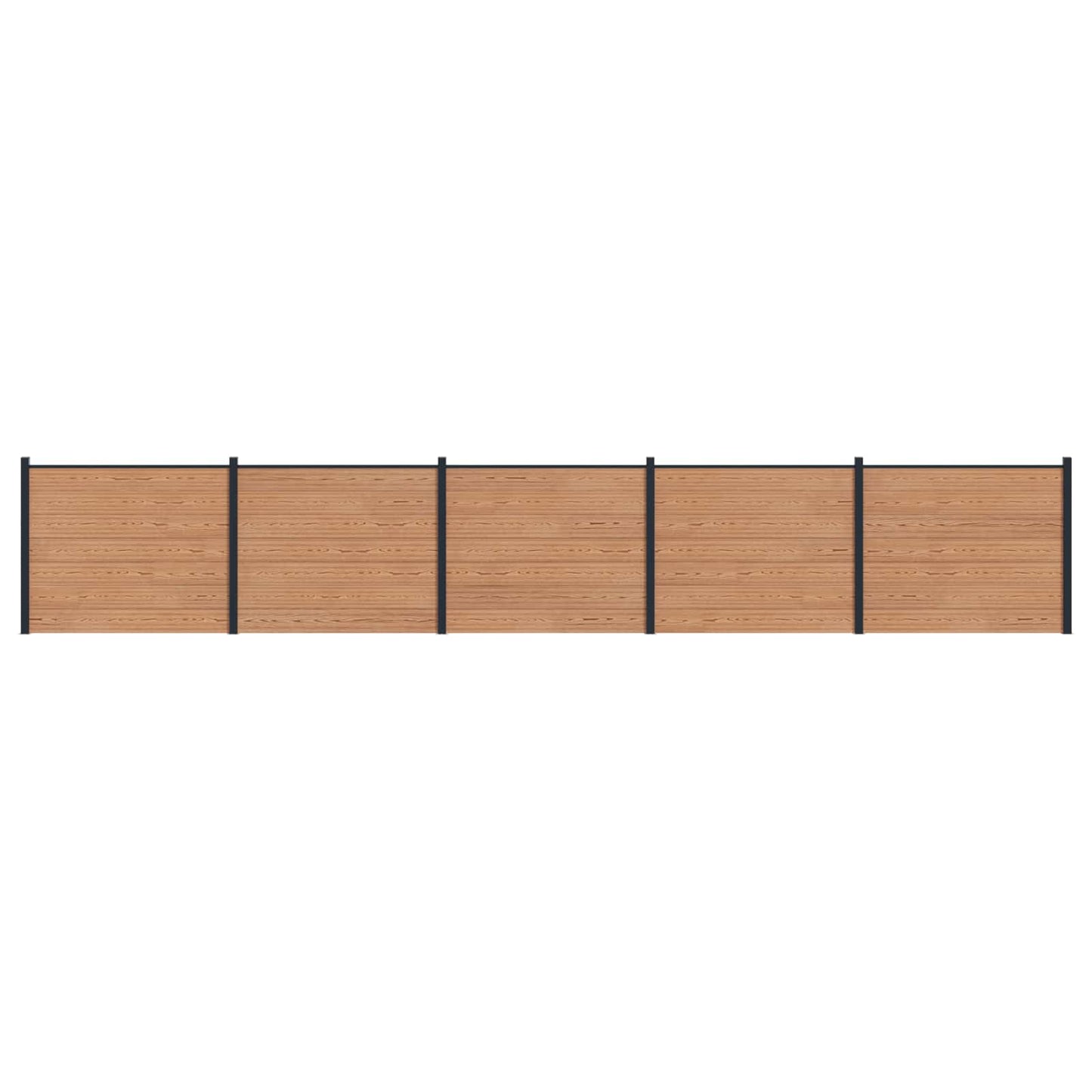 Hekpaneel 5 pcs WPC en Aluminium Bruin is nu te koop bij PeponiXL, paradijselijk wonen!