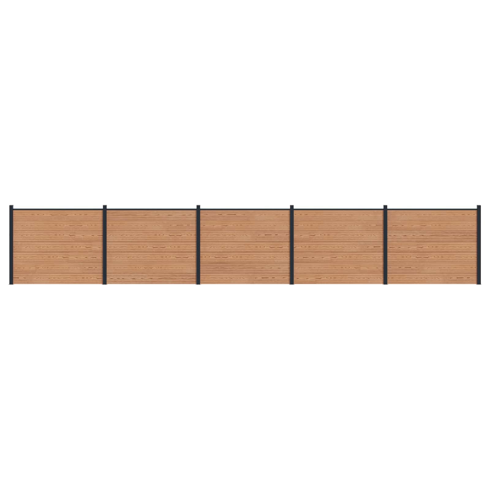 Hekpaneel 5 pcs WPC en Aluminium Bruin is nu te koop bij PeponiXL, paradijselijk wonen!