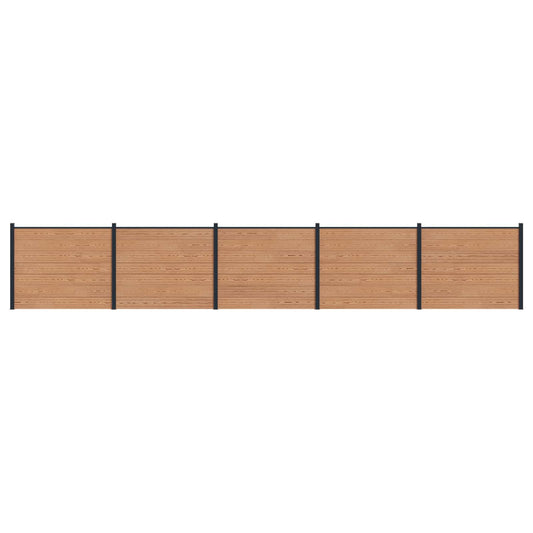 Hekpaneel 5 pcs WPC en Aluminium Bruin is nu te koop bij PeponiXL, paradijselijk wonen!