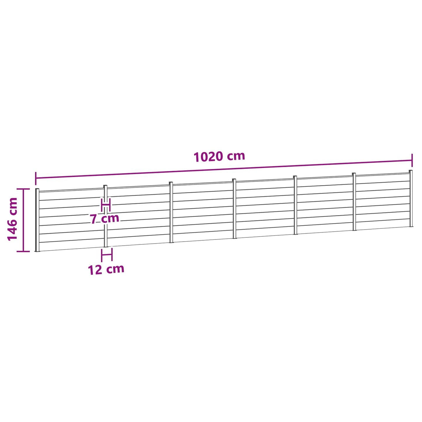Hekpaneel 6 pcs WPC en Aluminium Bruin is nu te koop bij PeponiXL, paradijselijk wonen!