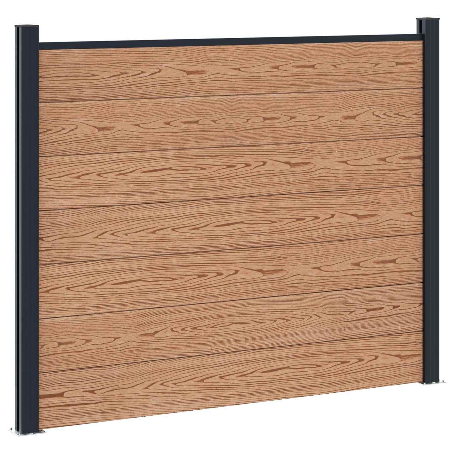 Hekpaneel 9 pcs WPC en Aluminium Bruin is nu te koop bij PeponiXL, paradijselijk wonen!
