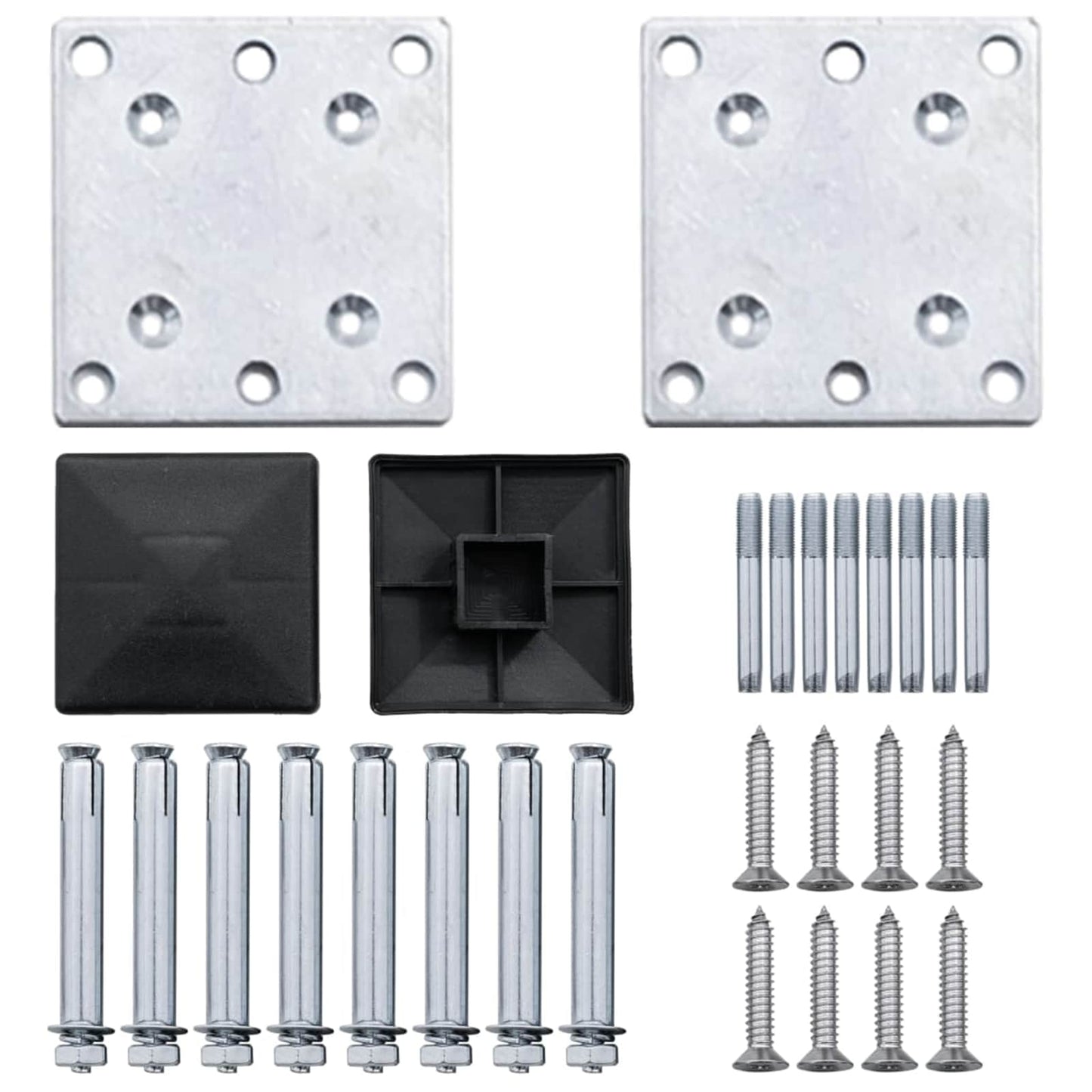 Hekpaneel 2 pcs WPC en Aluminium Grijs is nu te koop bij PeponiXL, paradijselijk wonen!