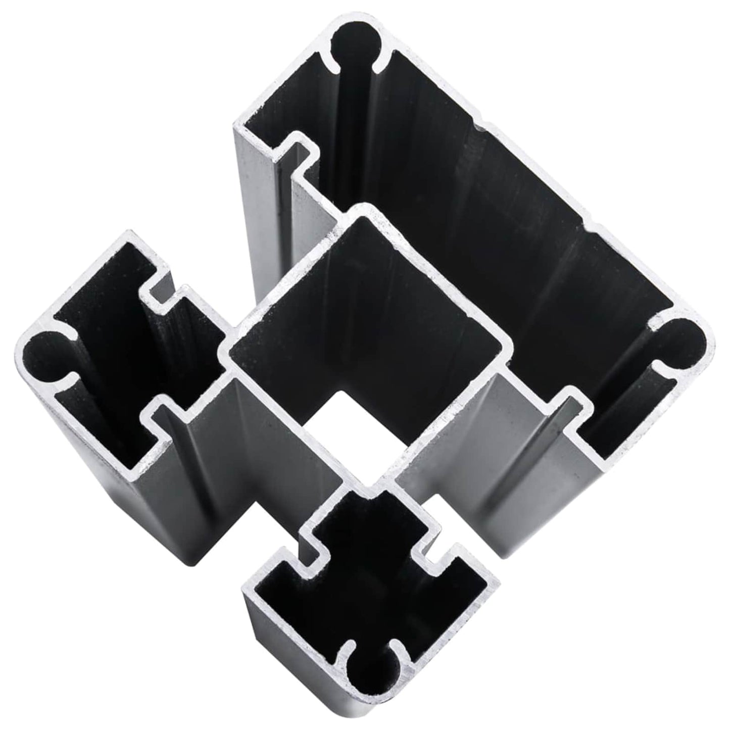 Hekpaneel 2 pcs WPC en Aluminium Grijs is nu te koop bij PeponiXL, paradijselijk wonen!