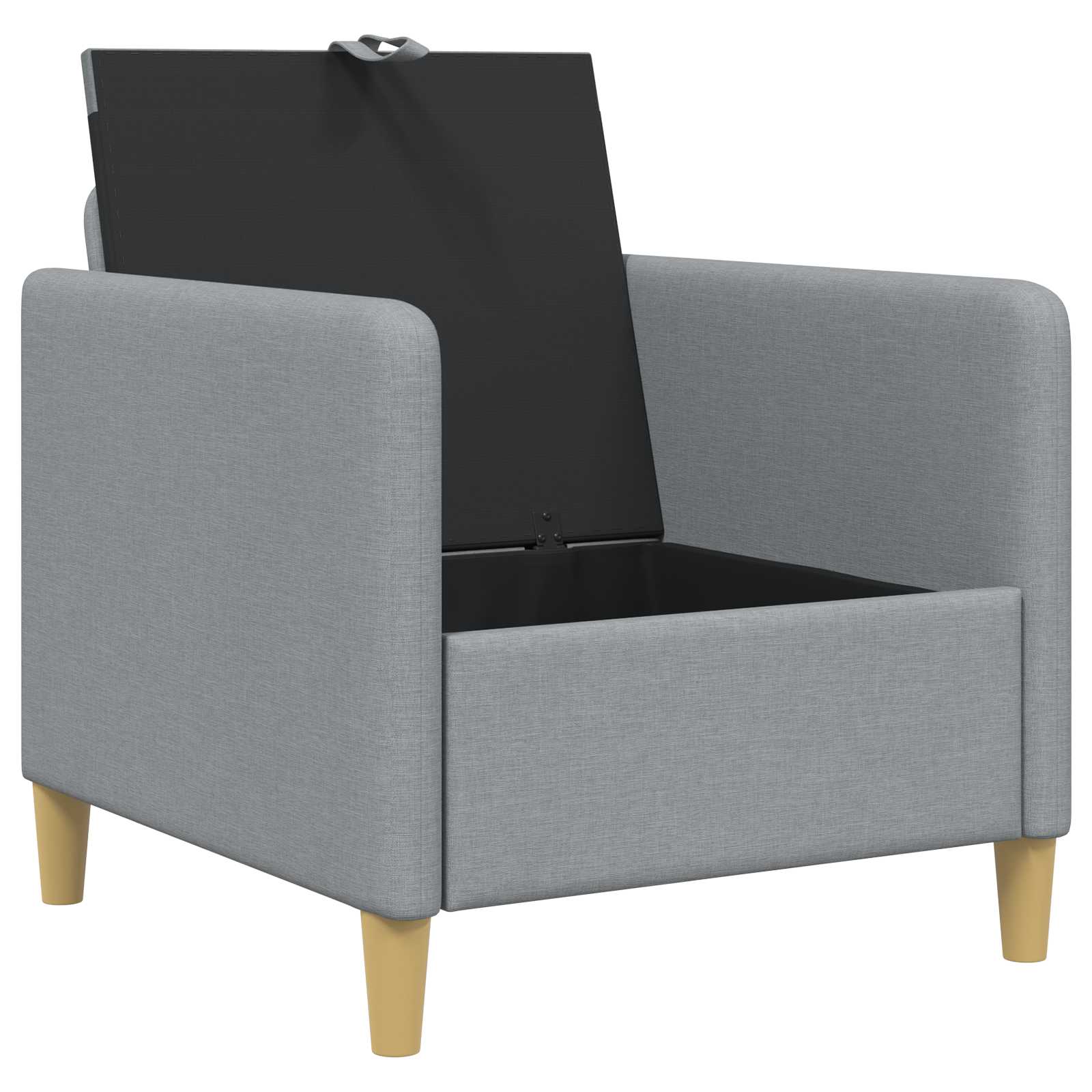Bank met opslag Lichtgrijs 72 x 78 x 87 cm Polyester is nu te koop bij PeponiXL, paradijselijk wonen!