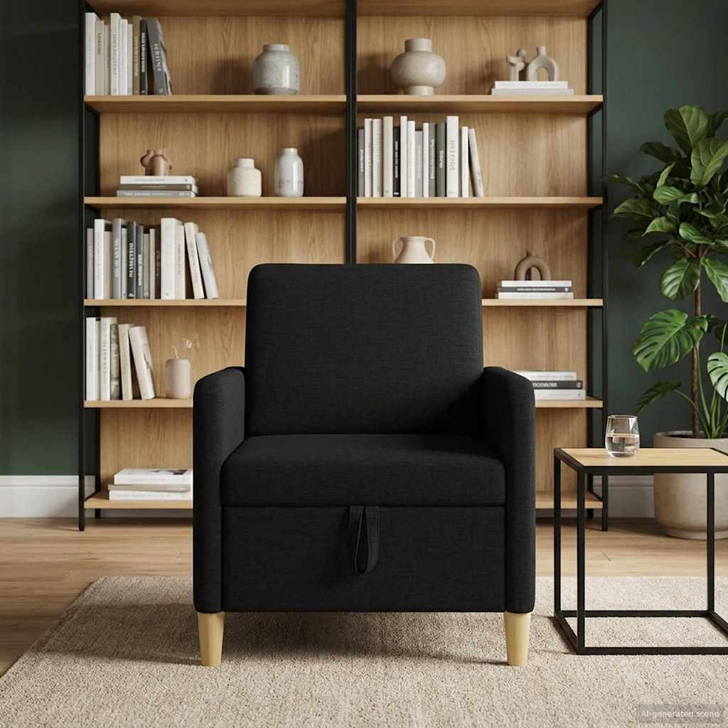 Bank met opslag Zwart 72 x 78 x 87 cm Polyester is nu te koop bij PeponiXL, paradijselijk wonen!