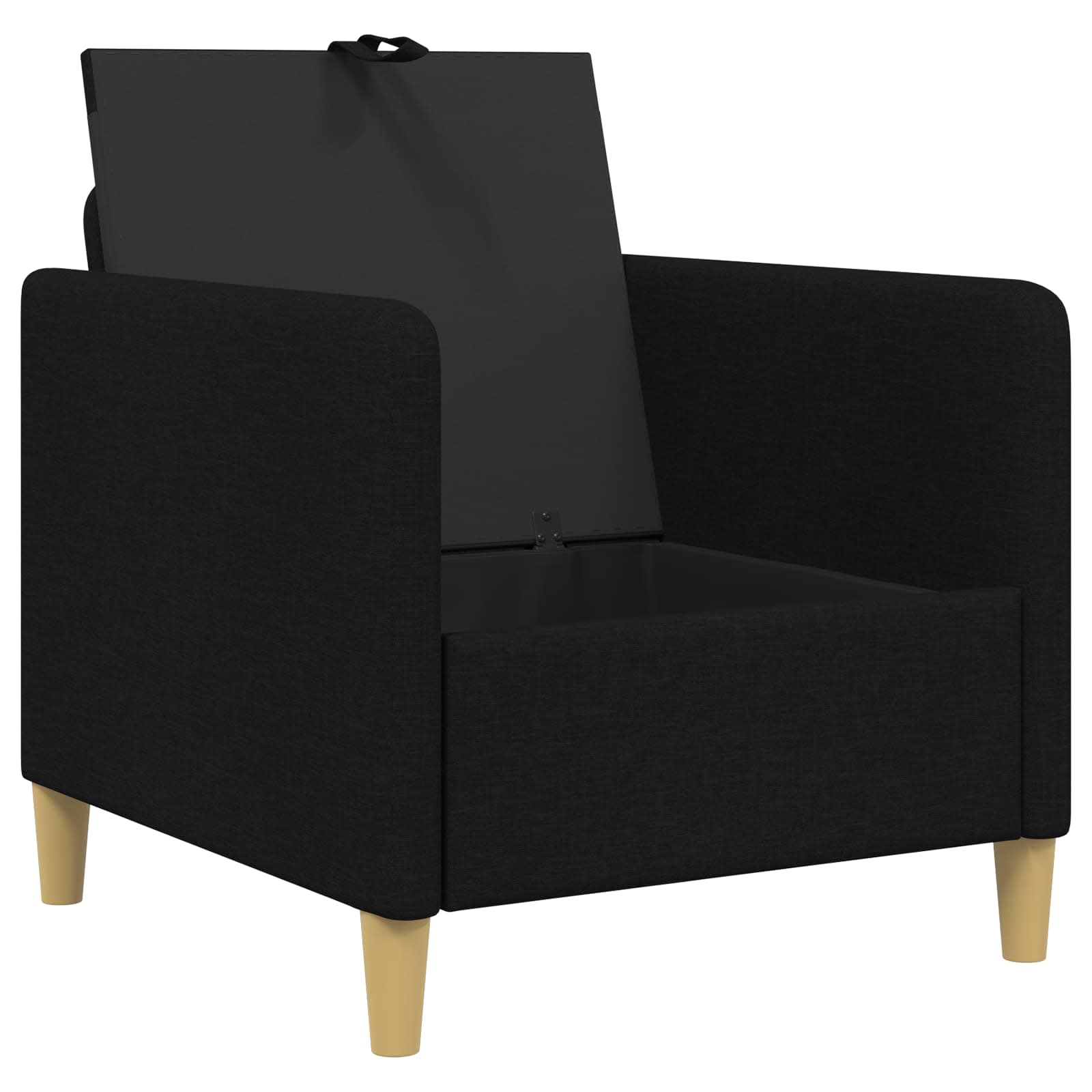 Bank met opslag Zwart 72 x 78 x 87 cm Polyester is nu te koop bij PeponiXL, paradijselijk wonen!
